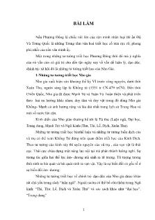 Đề tài Hãy nêu một nội dung của tưtưởng triết học phương đông thời cổ đại và ý nghĩa phương pháp luận rút ra