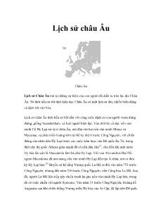 Đề tài Lịch sử châu Âu