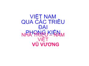 Đề tài Việt Nam qua các triều đại phong kiến