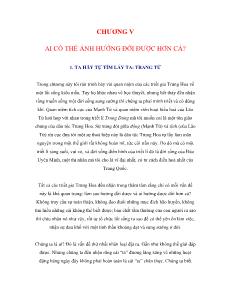 Giáo trình Chương V: ai có thể ảnh hưởng đời được hơn cả?