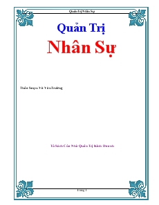 Bài giảng Quản Trị Nhân Sự