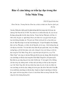 Bàn về cảm hứng cư trần lạc đạo trong thơ Trần Nhân Tông
