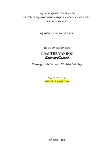 Đề cương Loại thể văn học