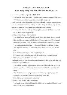 Đề cương ôn tập văn học 12