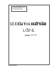 Đề kiểm tra ngữ văn lớp 6