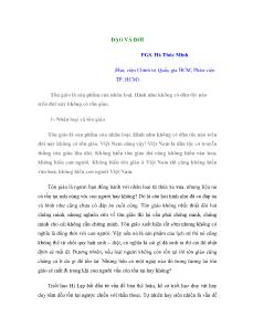 Đề tài Đạo và đời