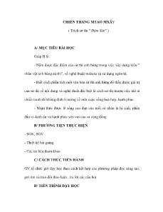 Giáo án Chiến thắng mtao mxây ( trích sử thi 