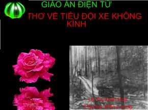 Giáo án điện tử bài thơ về tiểu đội xe không kính