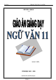 Giáo án Ngữ Văn 11 cơ bản