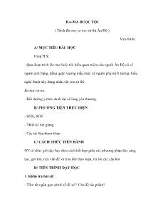 Giáo án Ra-Ma buộc tội ( trích ra-ma-ya-na-sử thi ấn độ )
