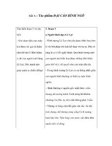 Giáo án Tiết 3: tác phẩm đại cáo bình ngô