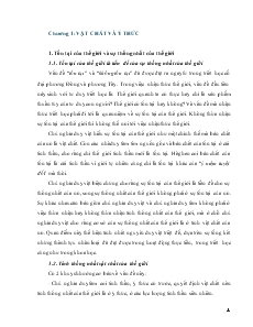 Giáo trình Chương 1: vật chất và ý thức