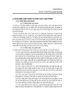 Giáo trình Chương 4- Pháp luật về cạnh tranh