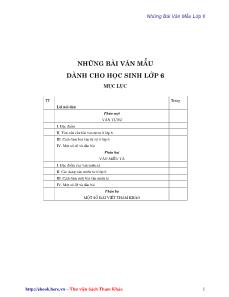 Những bài văn mẫu dành cho học sinh lớp 6
