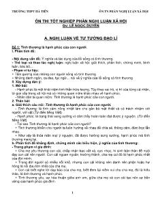 Ôn thị tốt nghiệp phần nghị luận xã hội