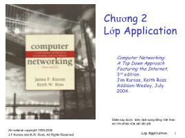 Bài giảng Mạng máy tính - Chương 2: Lớp Application
