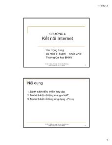 Bài giảng Quản trị mạng - Chương 4: Kết nối Internet