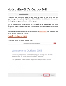 Hướng dẫn cài đặt Outlook 2013