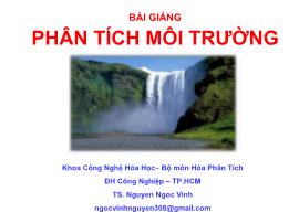 Bài giảng Phân tích môi trường (Phần 2)