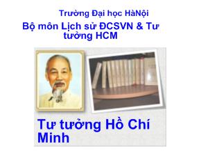 Bài giảng Tư tưởng Hồ Chí Minh - Chương 7: Tư tưởng Hồ Chí Minh về văn hóa, đạo đức và xây dựng con người mới