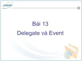 Delegate và Event