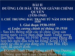 Đường lối đấu tranh giành chính quyền (1930-1945)