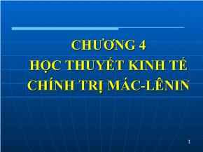 Học thuyết kinh tế chính trị Mác-Lênin