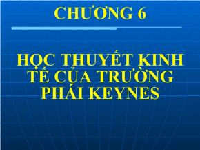 Học thuyết kinh tế của trường phái keynes