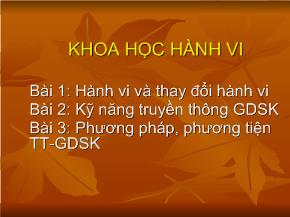 Khoa học hành vi