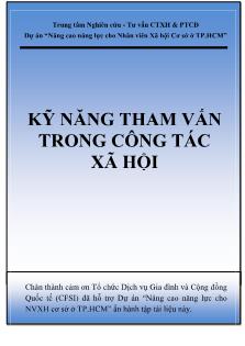 Kỹ năng tham vấn trong công tác xã hội