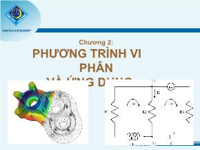 Phương trình vi phân và ứng dụng