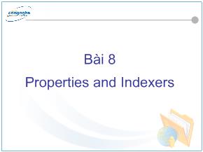 Properties and Indexers