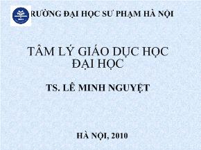 Tâm lý giáo dục học đại học