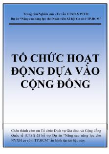 Tổ chức hoạt động dựa vào cộng đồng