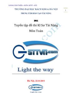 Tuyển tập đề thi kĩ sư tài năng môn Toán