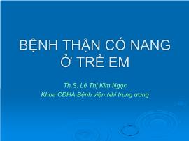 Bài giảng Bệnh thận có nang ở trẻ em