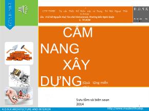 Bài giảng Cẩm nang xây dựng nhà ở