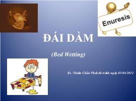 Bài giảng Đái dầm (bed wetting)