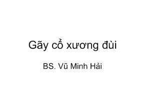 Bài giảng Gãy cổ xương đùi