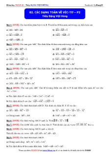 Bài giảng môn toán: Các dạng toán về véc-Tơ phần 2