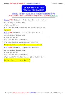 Bài giảng môn toán: Định lí vi-Ét phần 3