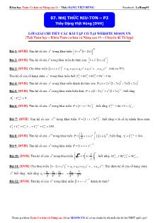 Bài giảng môn toán: Nhị thức niu-Tơn phần 3