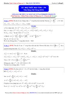 Bài giảng môn toán: Nhị thức niu-Tơn phần4