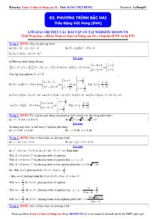 Bài giảng môn toán: Phương trình bậc hai