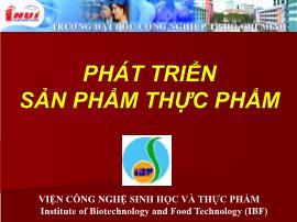 Bài giảng Phát triển sản phẩm thực phẩm