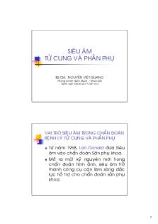 Bài giảng Siêu âm tử cung và phần phụ