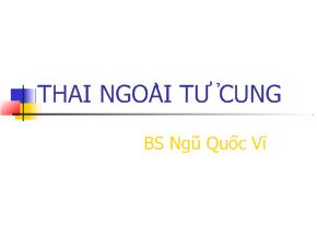 Bài giảng Thai ở ngoài tử cung