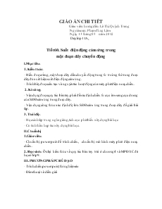 Bài giảng Tiết 60. Suất điện động cảm ứng trong một đoạn dây chuyển động