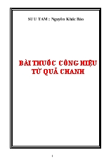 Bài thuốc công hiệu từ quả chanh