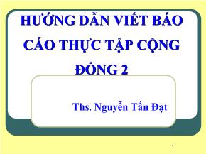 Hướng dẫn viết Báo cáo  thực tập cộng đồng 2